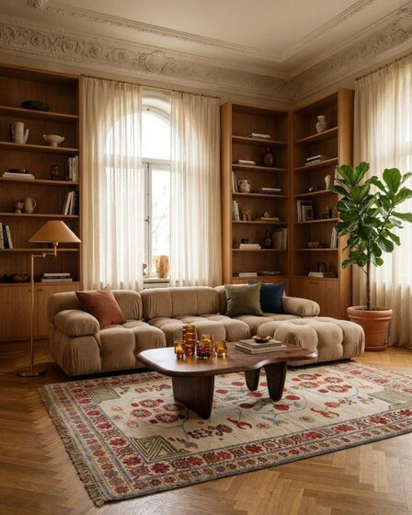 Kelim Belutch Beige „Rugtales“ aus Schurwolle, 143x180 cm – Ansicht 2