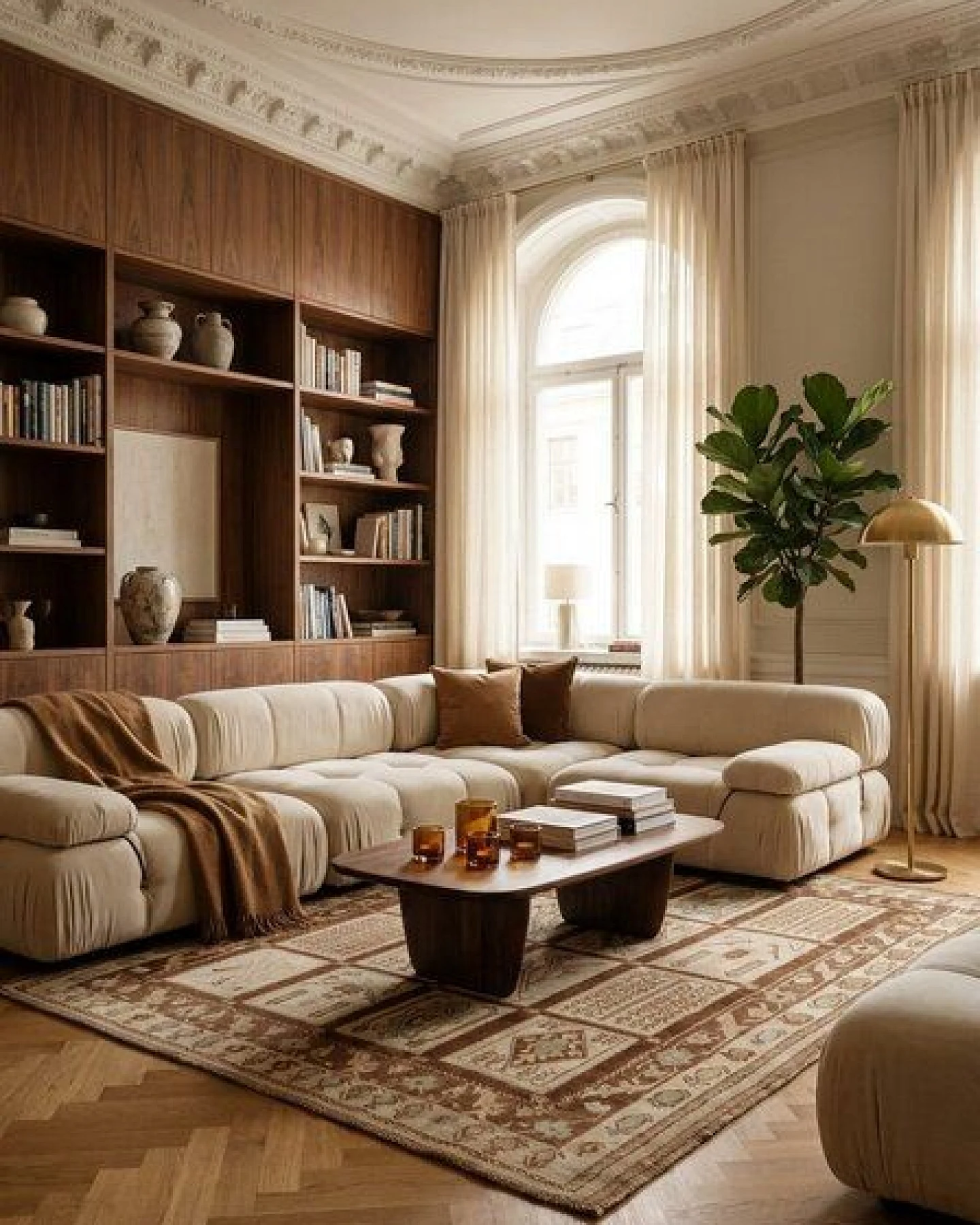 Kelim Belutch Beige „Rugtales“ aus Schurwolle, 146x181 cm – Ansicht 2