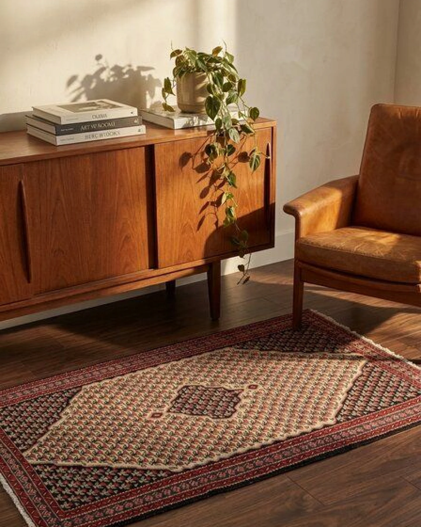 Kelim Bidjar Beige „Rugtales“ aus Schurwolle, 109x157 cm – Ansicht 2