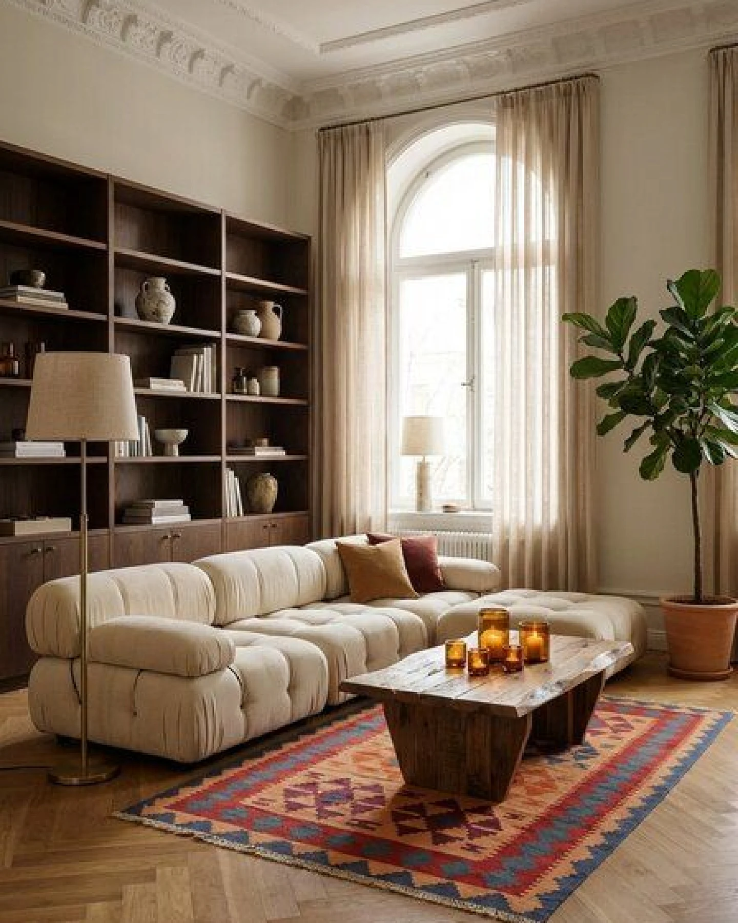 Kelim Gashgai Beige „Rugtales“ aus Schurwolle, 122x189 cm – Ansicht 2