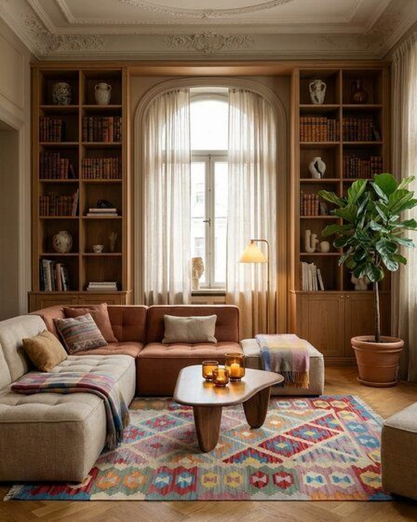 Kelim Gashgai Beige „Rugtales“ aus Schurwolle, 122x189 cm – Ansicht 2