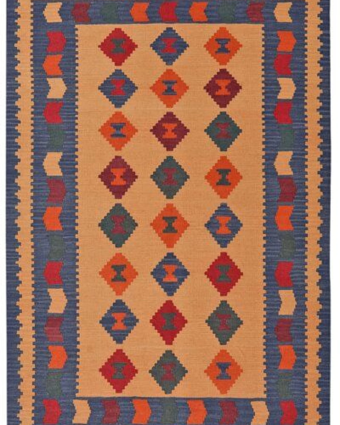 Kelim Gashgai Beige „Rugtales“ aus Schurwolle, 127x180 cm – Ansicht 3
