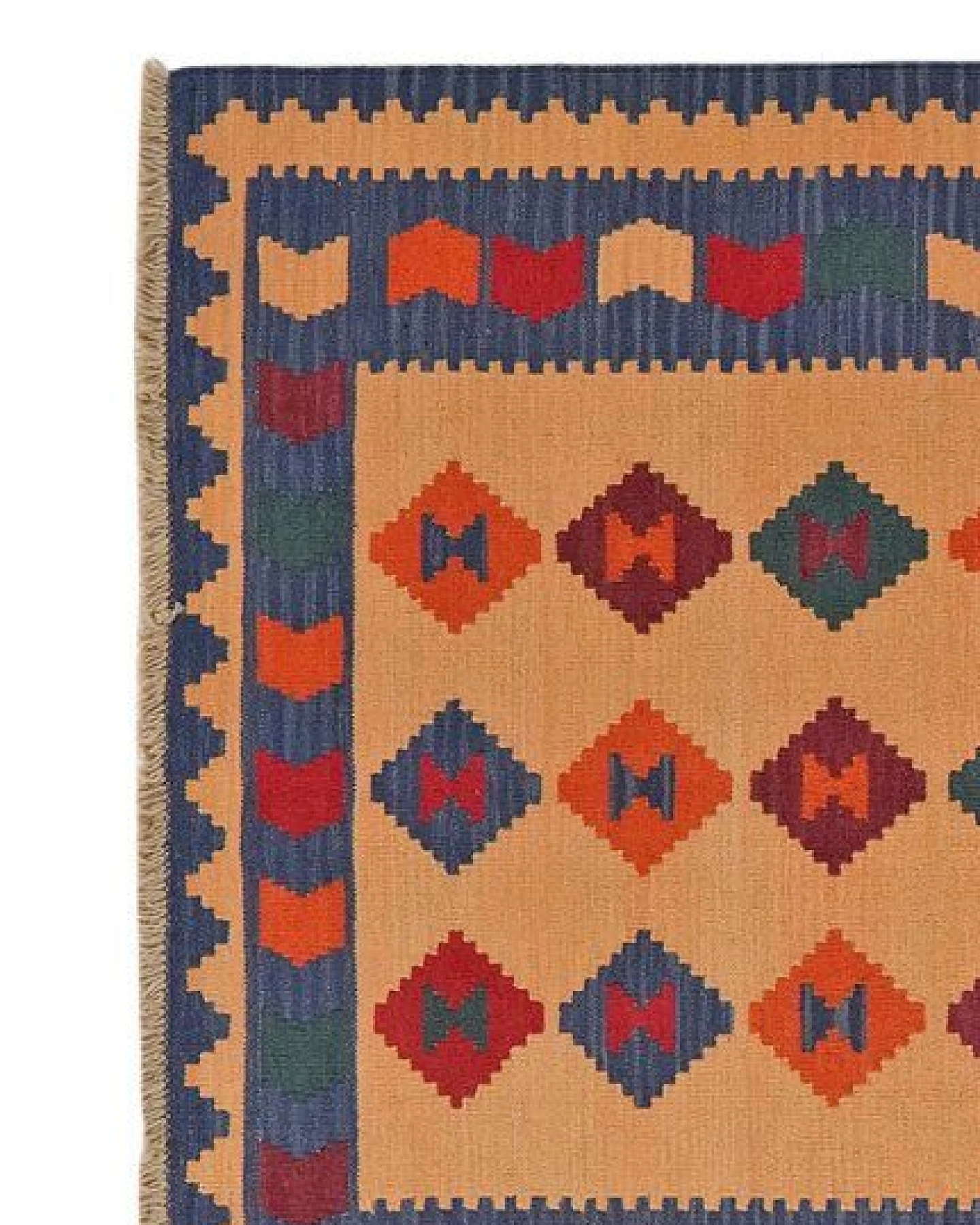 Kelim Gashgai Beige „Rugtales“ aus Schurwolle, 127x180 cm – Ansicht 4