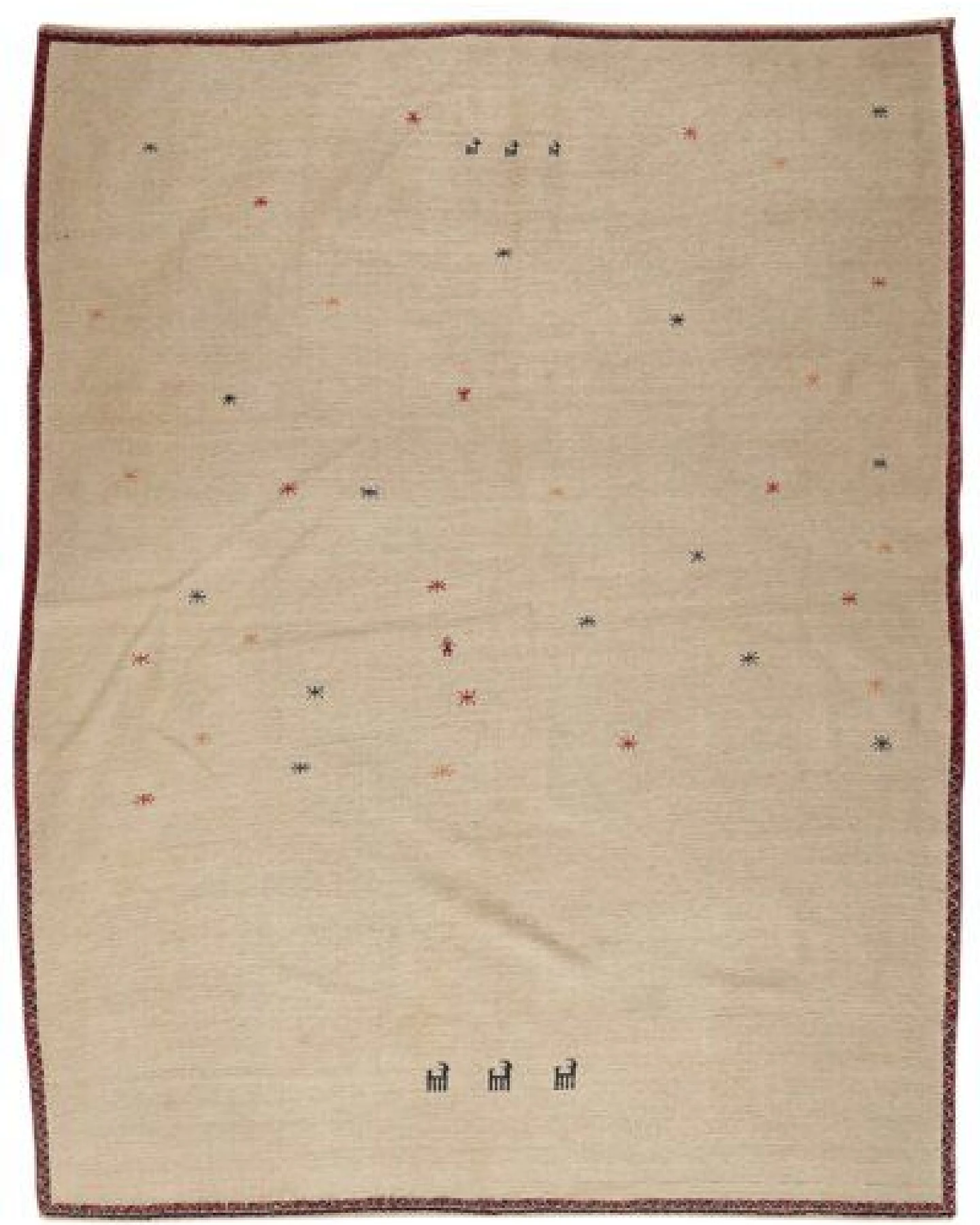Kelim Gashgai Beige „Rugtales“ aus Schurwolle, 150x195 cm – Ansicht 3