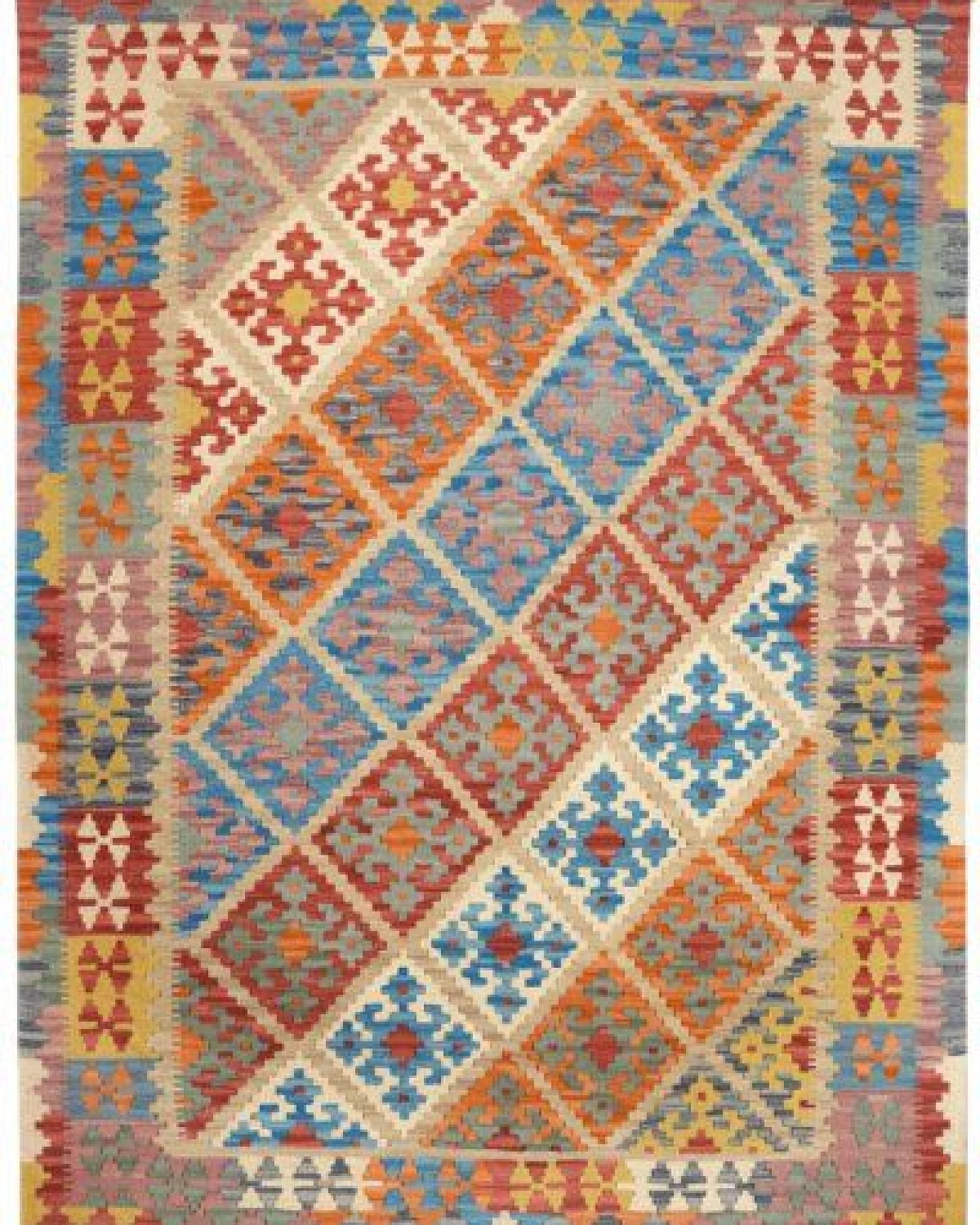 Kelim Gashgai Beige „Rugtales“ aus Schurwolle, 156x205 cm – Ansicht 3