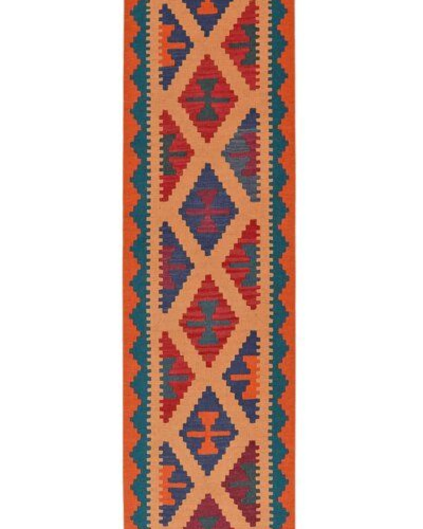 Kelim Gashgai Beige „Rugtales“ aus Schurwolle, 57x196 cm – Ansicht 3