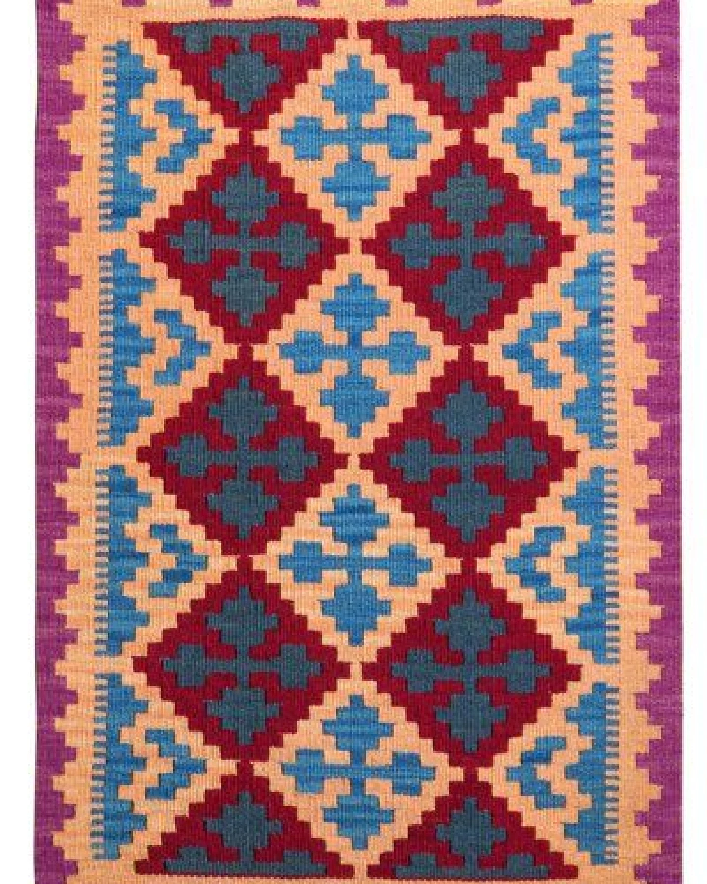 Kelim Gashgai Beige „Rugtales“ aus Schurwolle, 64x103 cm – Ansicht 3