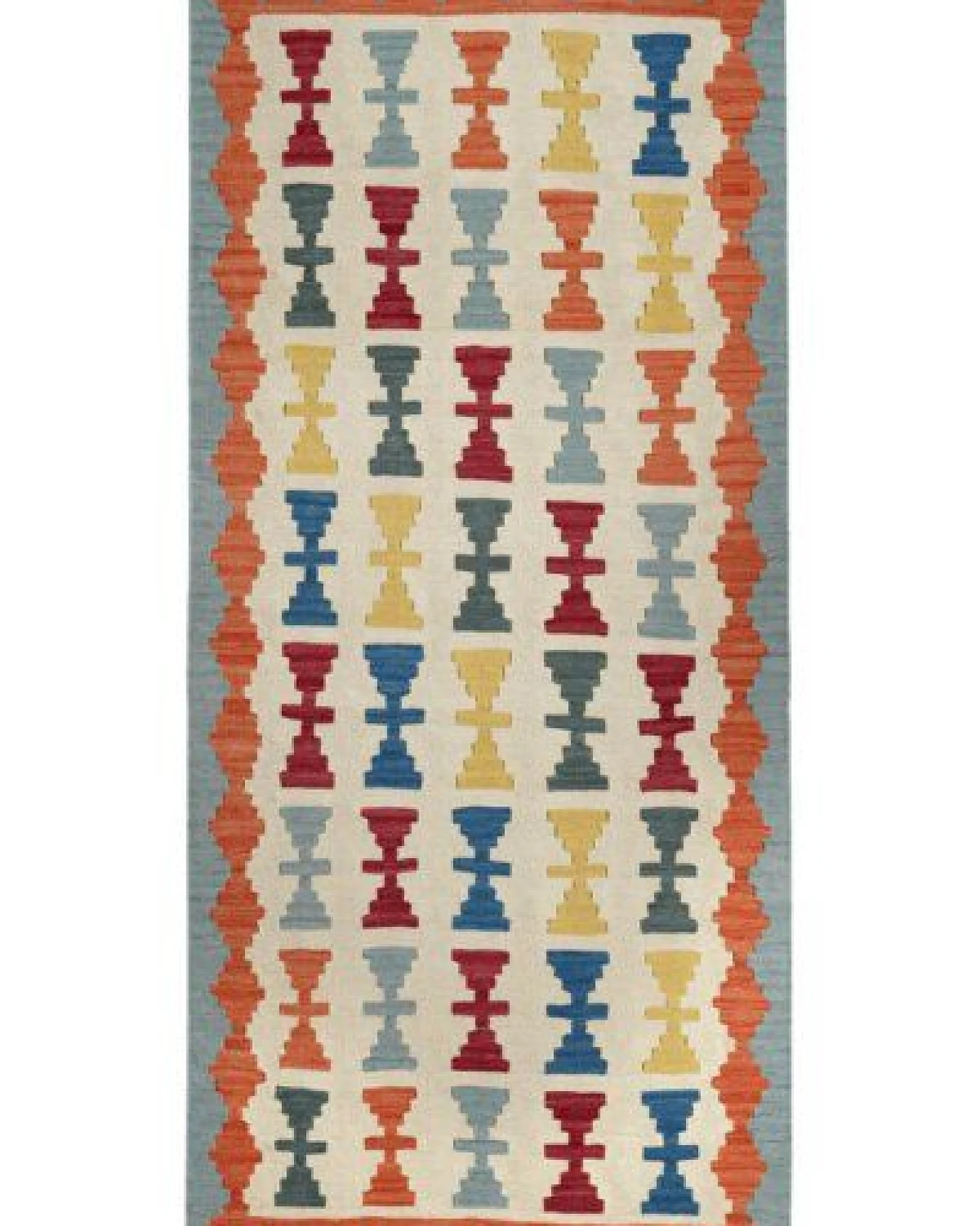 Kelim Gashgai Beige „Rugtales“ aus Schurwolle, 84x193 cm – Ansicht 2