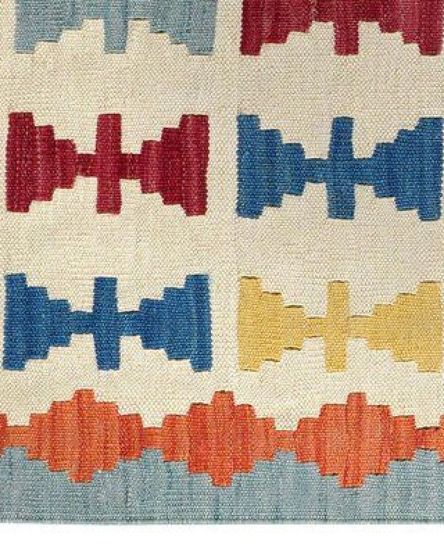 Kelim Gashgai Beige „Rugtales“ aus Schurwolle, 84x193 cm – Ansicht 3