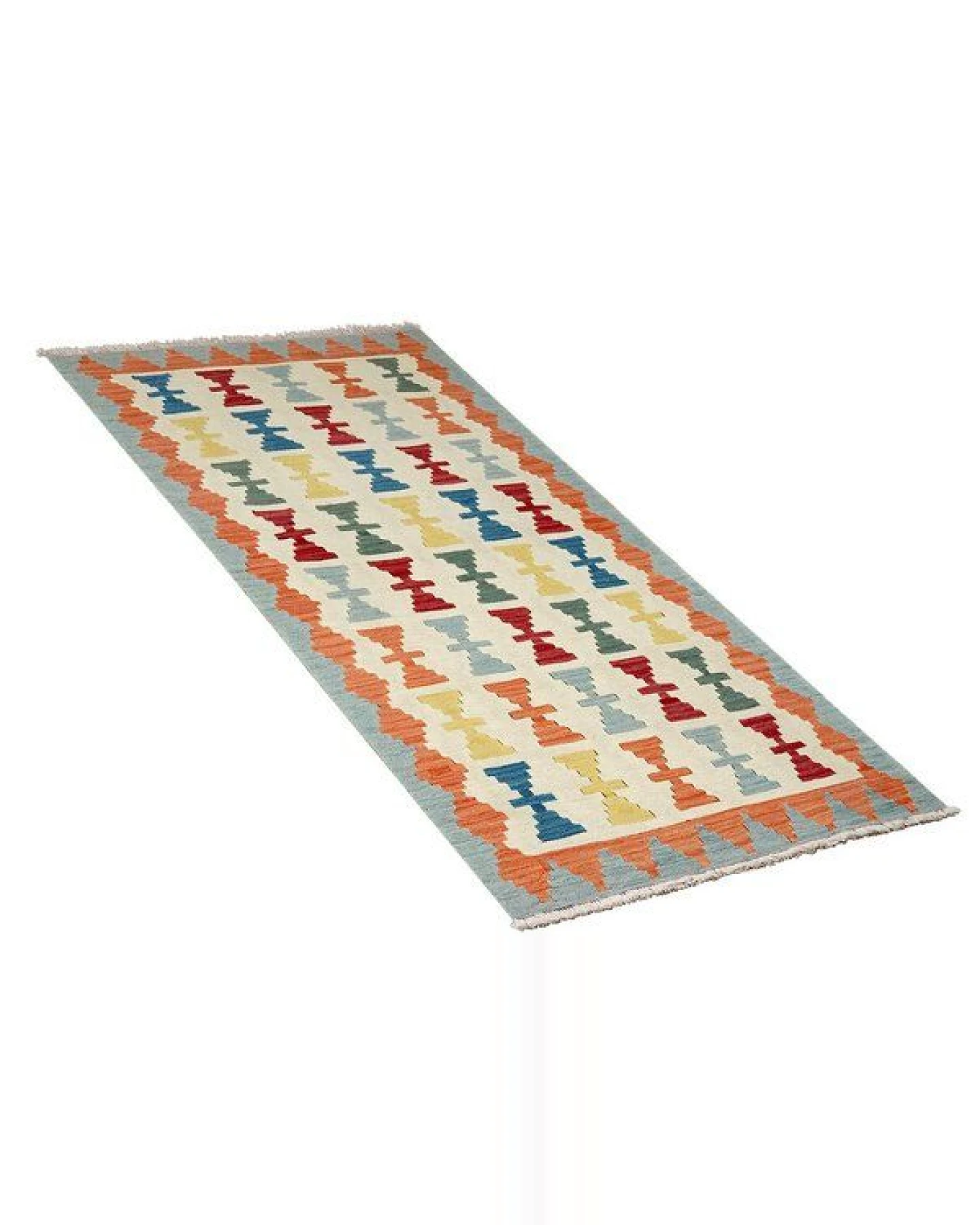Kelim Gashgai Beige „Rugtales“ aus Schurwolle, 84x193 cm – Ansicht 4