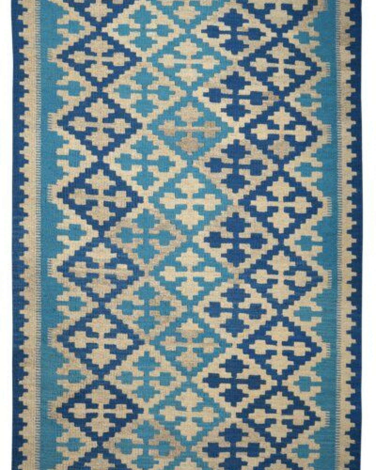 Kelim Gashgai Blau „Rugtales“ aus Schurwolle, 104x160 cm – Ansicht 3