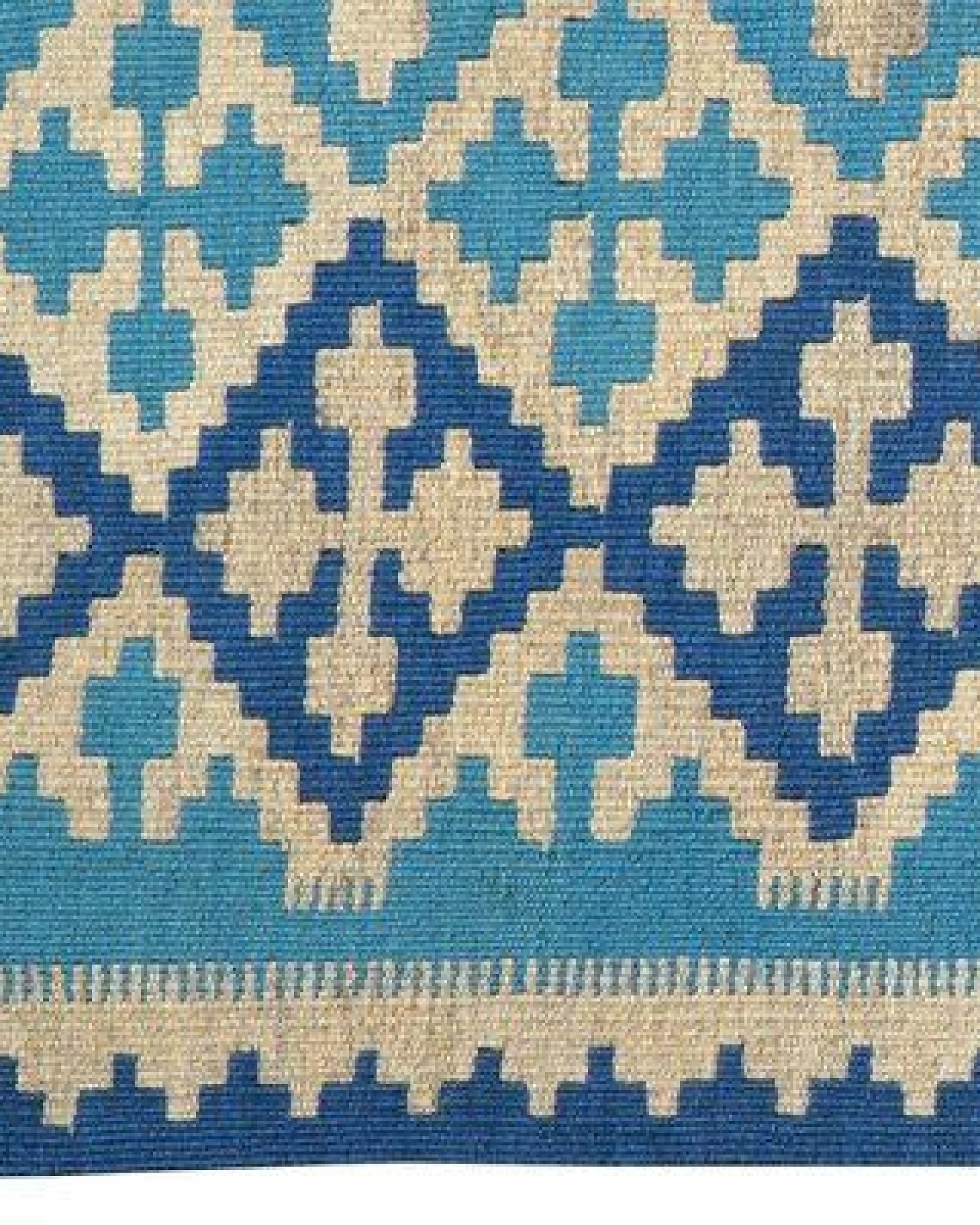 Kelim Gashgai Blau „Rugtales“ aus Schurwolle, 104x160 cm – Ansicht 4