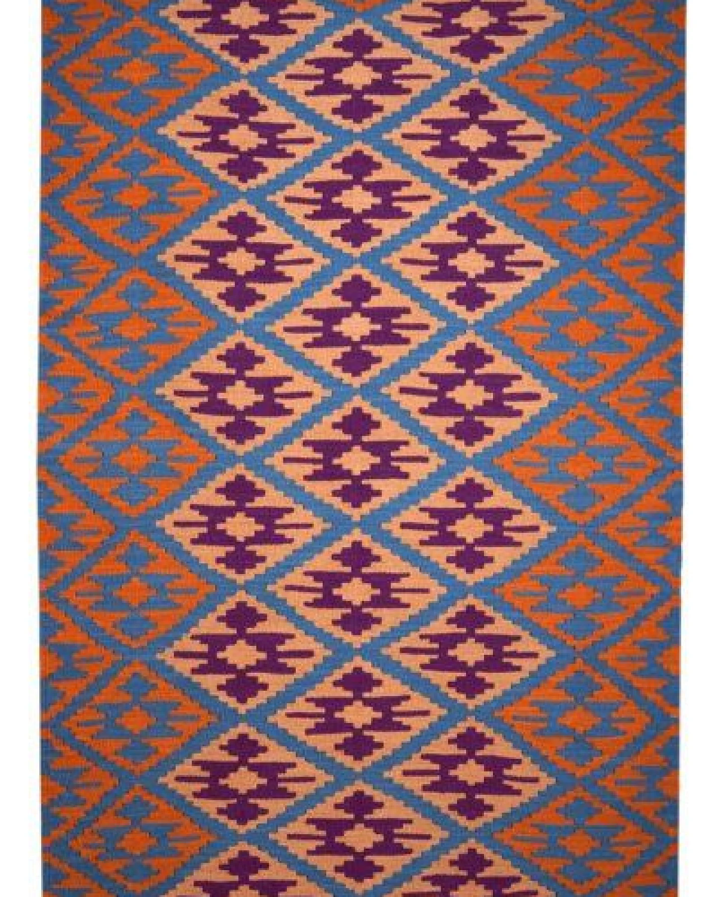 Kelim Gashgai Blau „Rugtales“ aus Schurwolle, 115x181 cm – Ansicht 3
