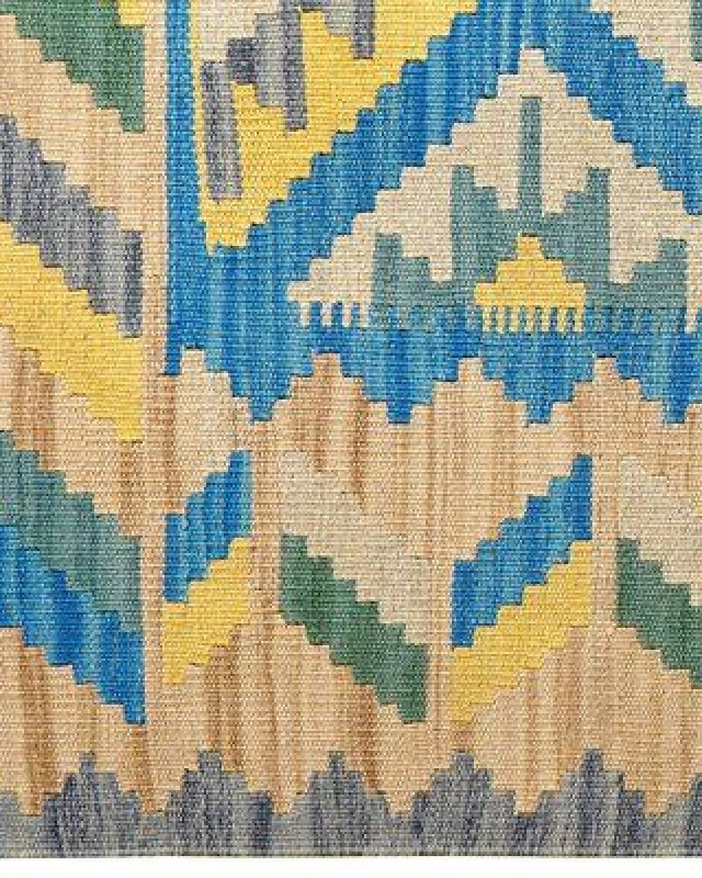 Kelim Gashgai Blau „Rugtales“ aus Schurwolle, 124x174 cm – Ansicht 4