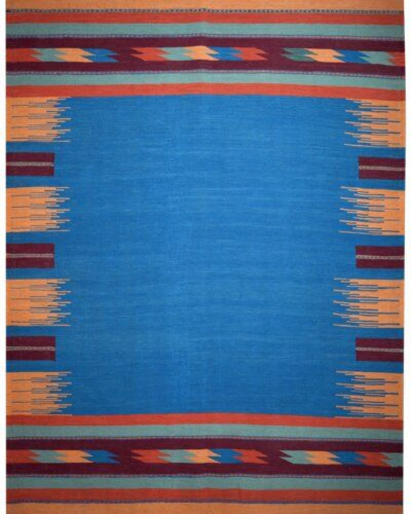 Kelim Gashgai Blau „Rugtales“ aus Schurwolle, 173x230 cm – Ansicht 3