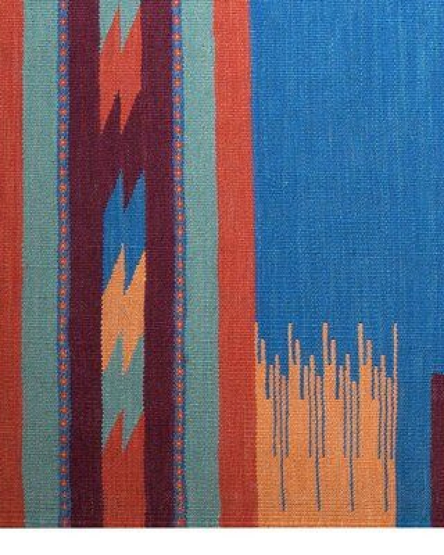 Kelim Gashgai Blau „Rugtales“ aus Schurwolle, 173x230 cm – Ansicht 4