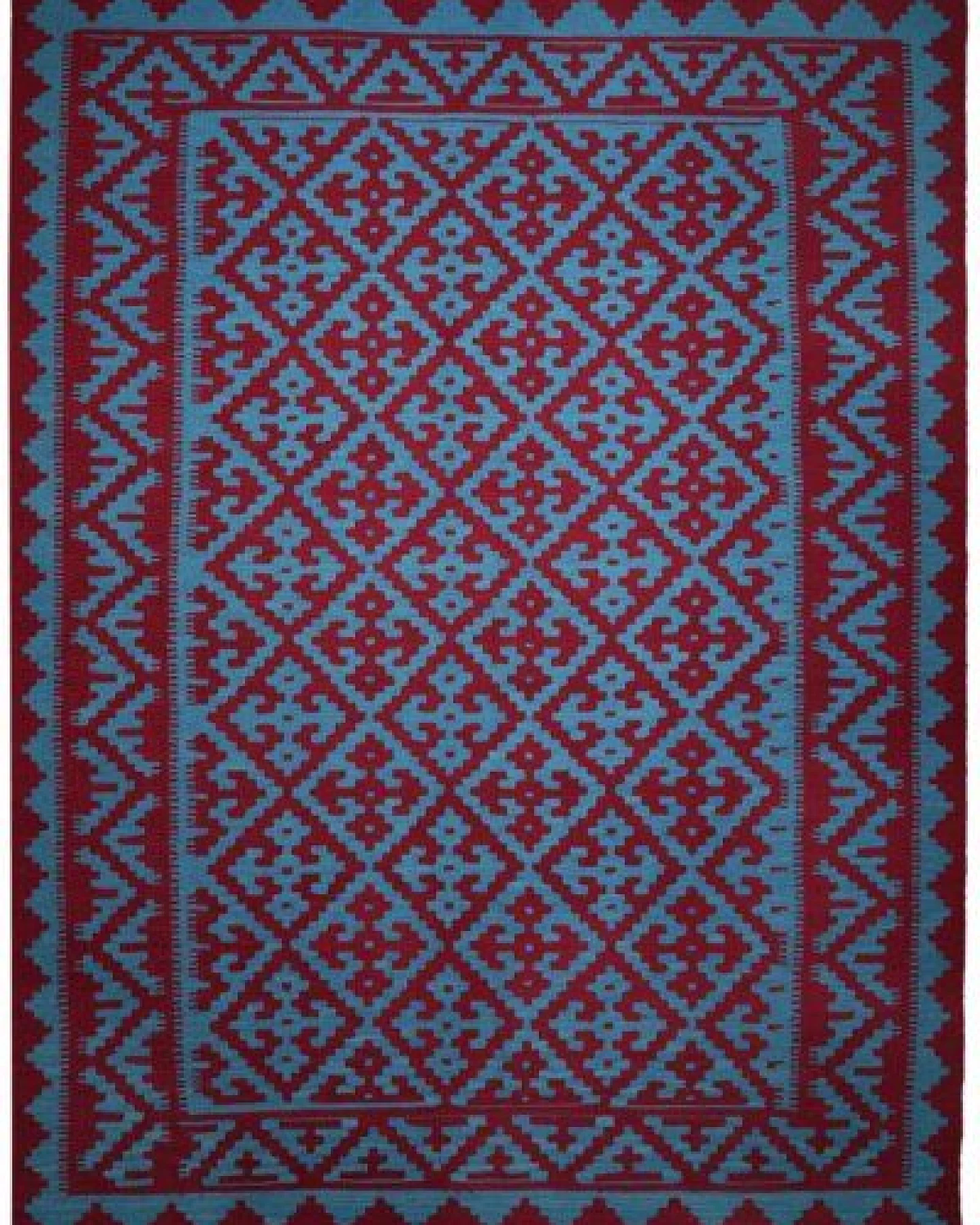 Kelim Gashgai Blau „Rugtales“ aus Schurwolle, 174x237 cm – Ansicht 3