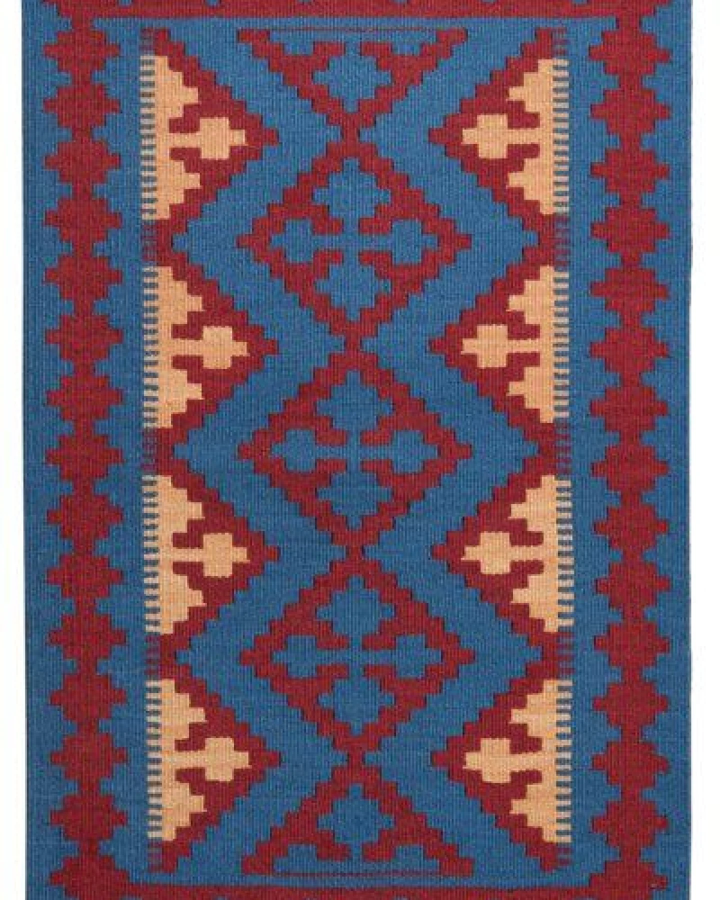 Kelim Gashgai Blau „Rugtales“ aus Schurwolle, 61x95 cm – Ansicht 3