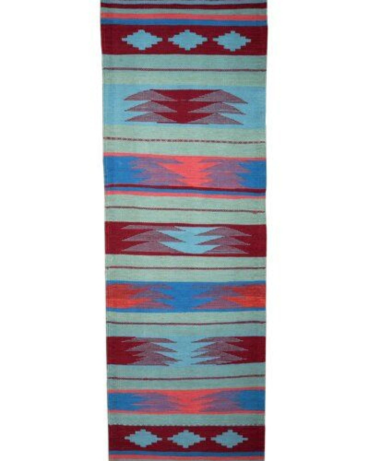Kelim Gashgai Blau „Rugtales“ aus Schurwolle, 64x203 cm – Ansicht 3