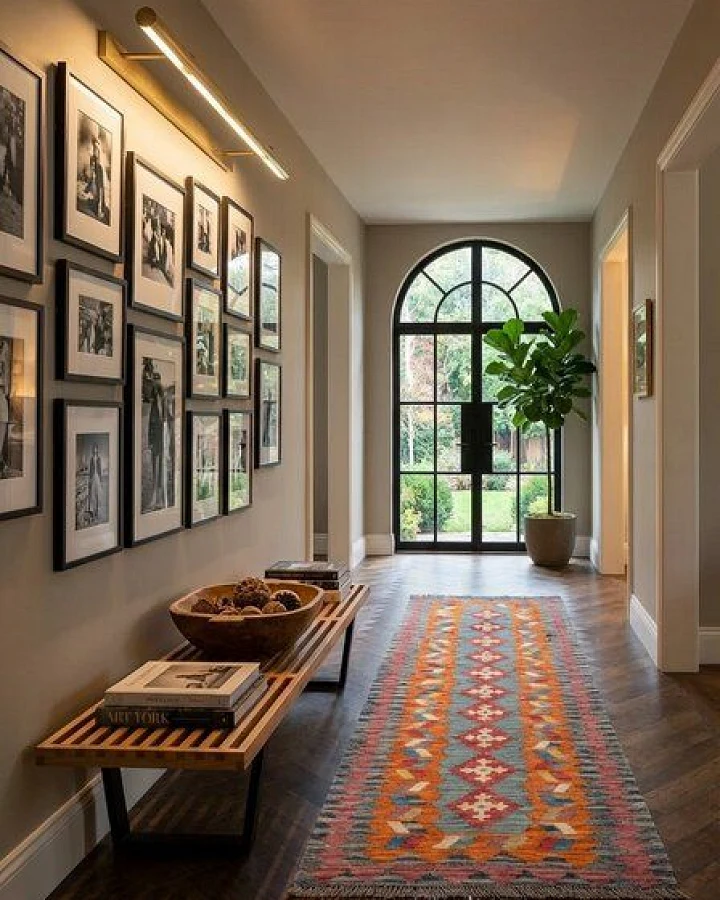 Kelim Gashgai Blau „Rugtales“ aus Schurwolle, 82x286 cm