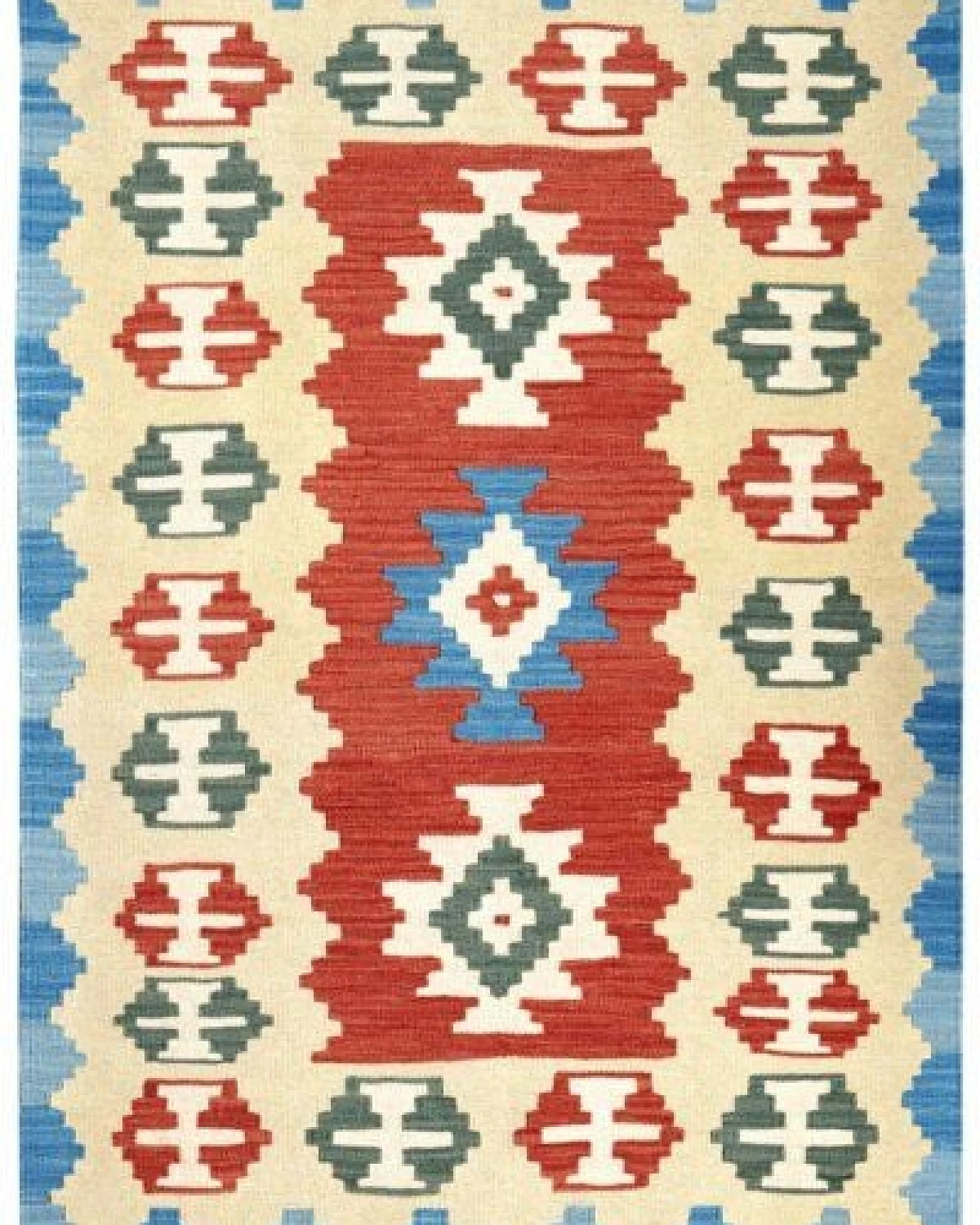 Kelim Gashgai Mehrfarbig „Rugtales“ aus Schurwolle, 103x150 cm – Ansicht 3