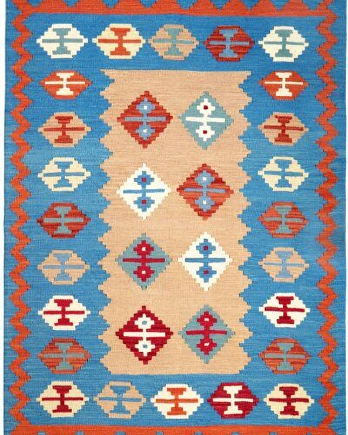 Kelim Gashgai Mehrfarbig „Rugtales“ aus Schurwolle, 123x168 cm – Ansicht 3
