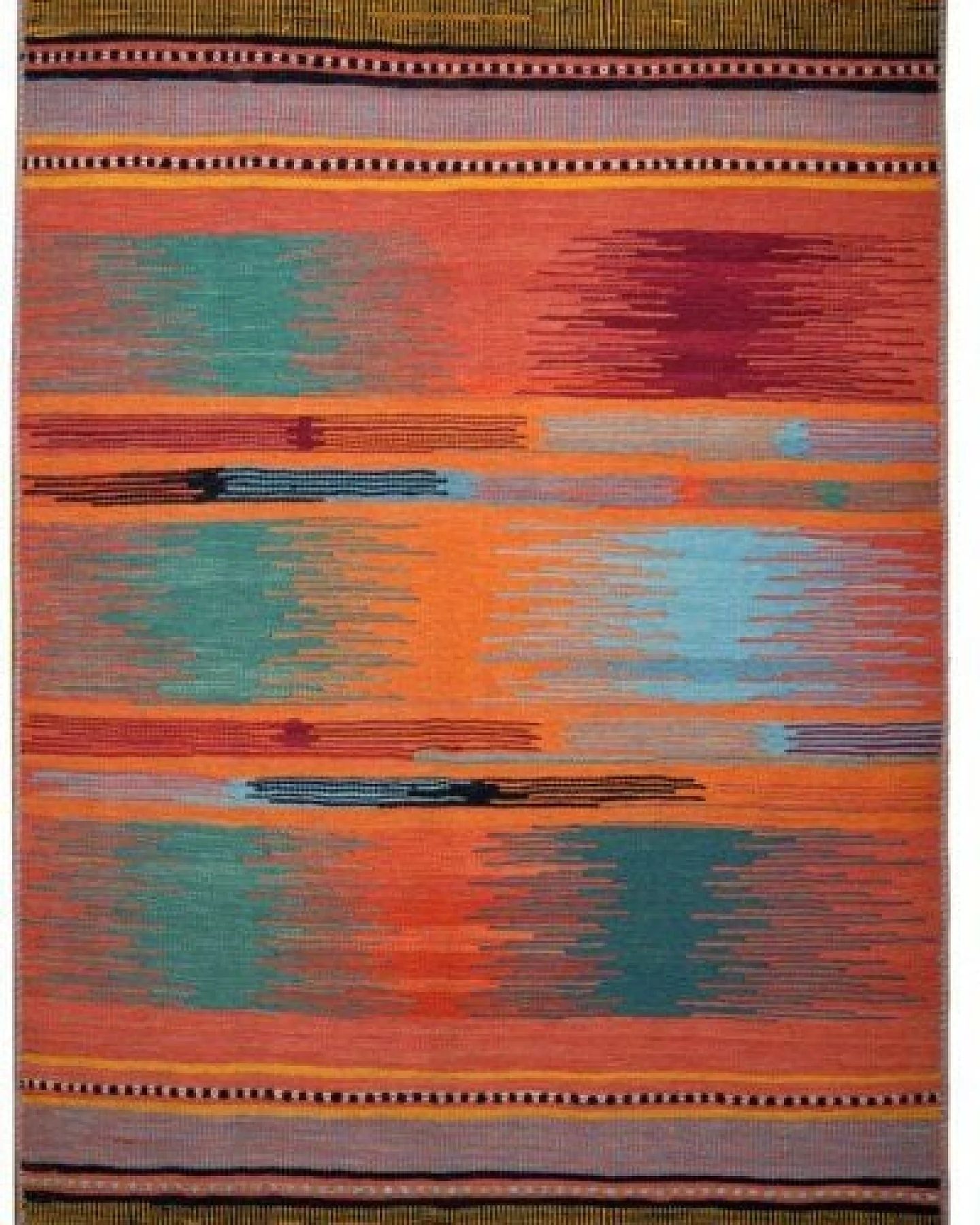 Kelim Gashgai Mehrfarbig „Rugtales“ aus Schurwolle, 124x197 cm – Ansicht 3