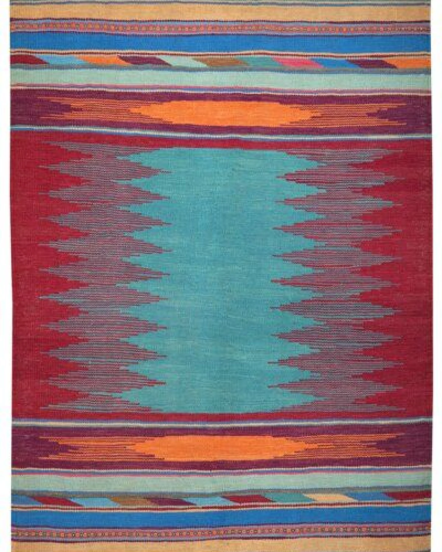 Kelim Gashgai Mehrfarbig „Rugtales“ aus Schurwolle, 127x181 cm – Ansicht 3