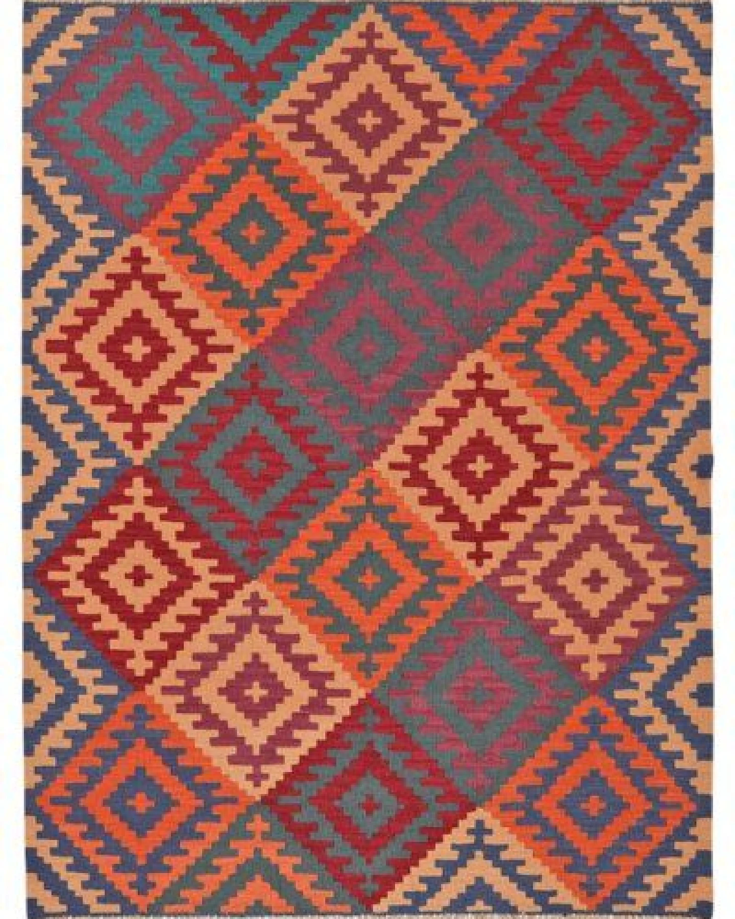Kelim Gashgai Mehrfarbig „Rugtales“ aus Schurwolle, 152x197 cm – Ansicht 3