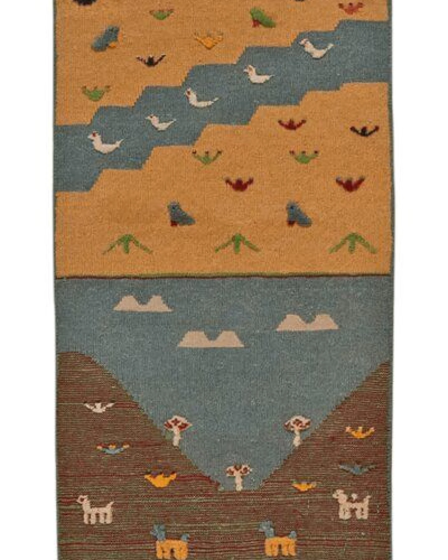 Kelim Gashgai Mehrfarbig „Rugtales“ aus Schurwolle, 52x96 cm – Ansicht 3