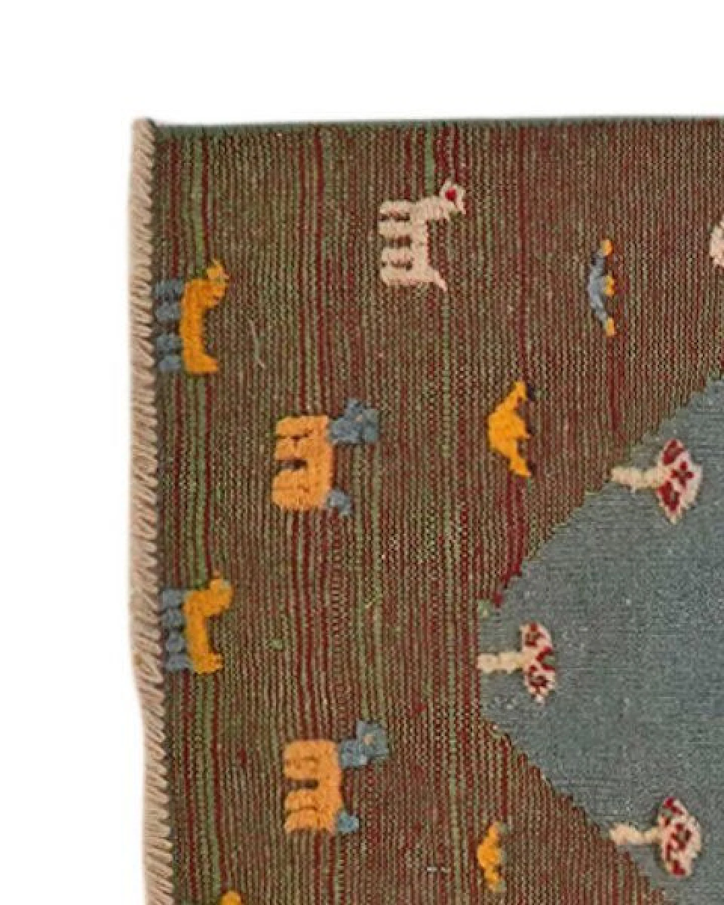 Kelim Gashgai Mehrfarbig „Rugtales“ aus Schurwolle, 52x96 cm – Ansicht 4