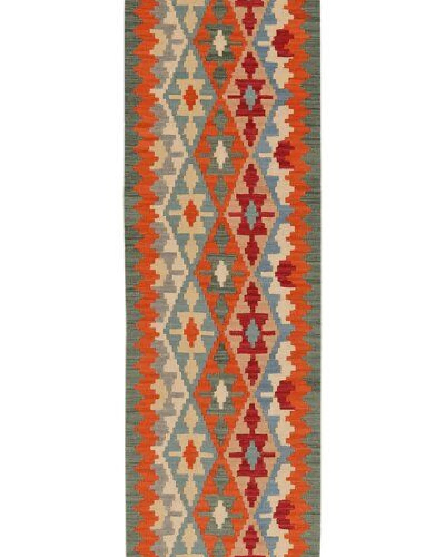 Kelim Gashgai Mehrfarbig „Rugtales“ aus Schurwolle, 57x187 cm – Ansicht 3