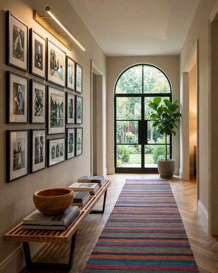 Kelim Gashgai Mehrfarbig „Rugtales“ aus Schurwolle, 58x200 cm