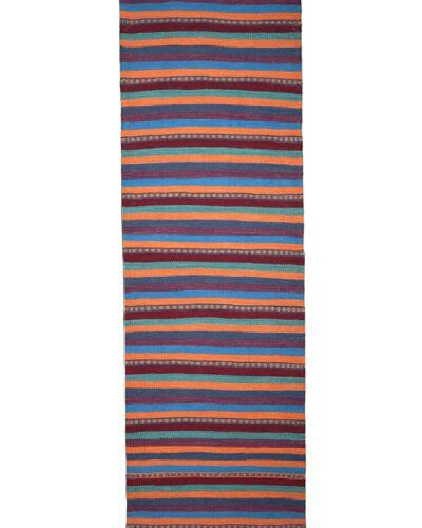 Kelim Gashgai Mehrfarbig „Rugtales“ aus Schurwolle, 60x197 cm – Ansicht 3
