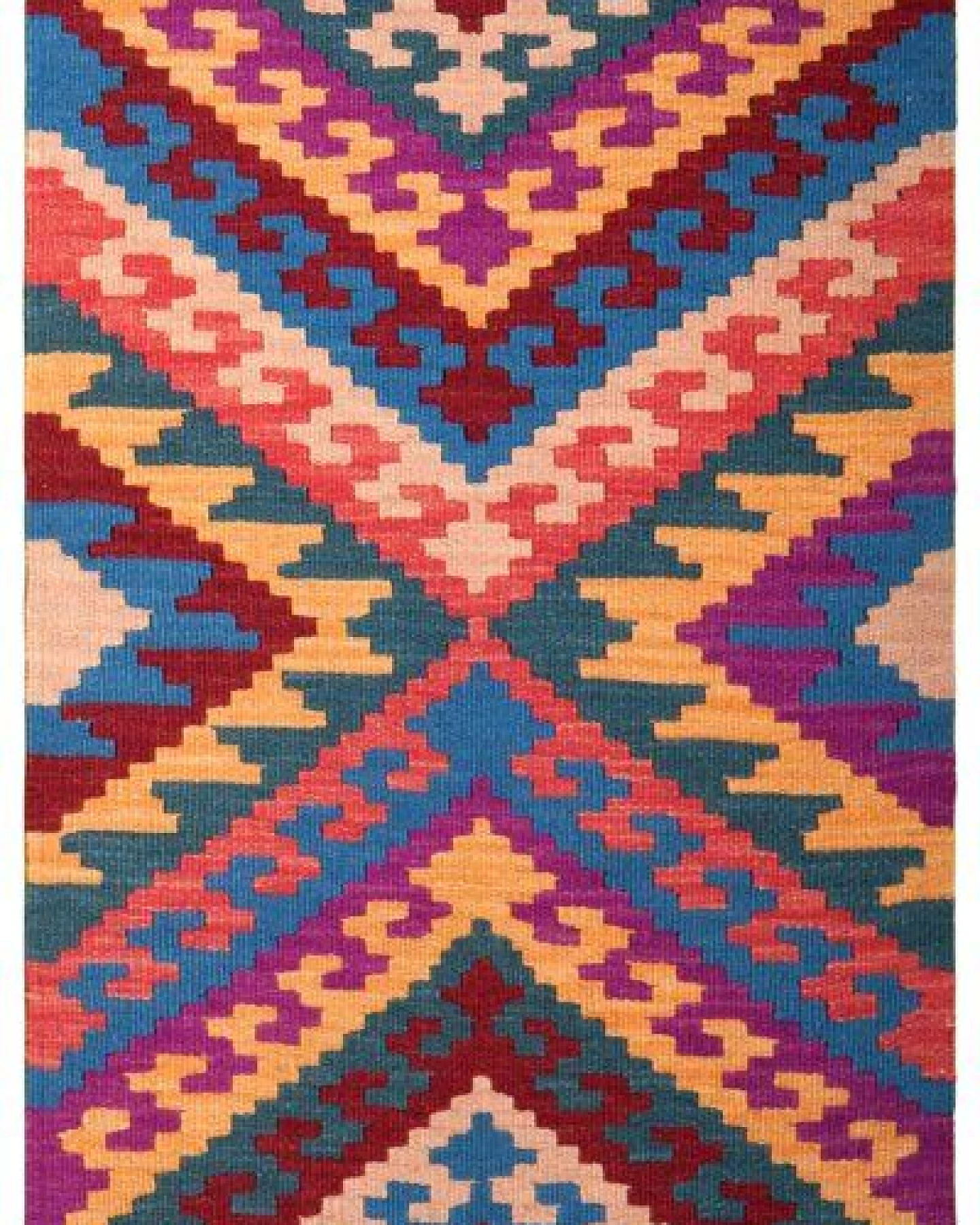 Kelim Gashgai Mehrfarbig „Rugtales“ aus Schurwolle, 61x94 cm – Ansicht 3