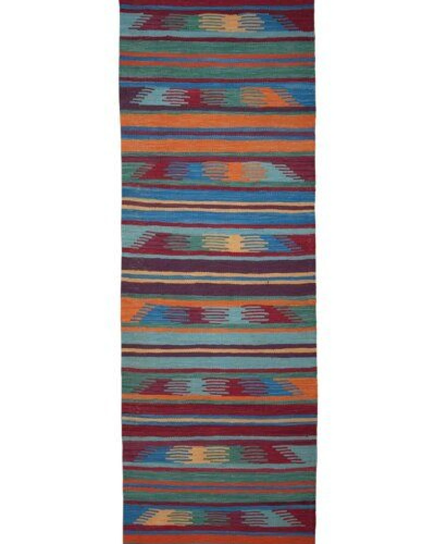 Kelim Gashgai Mehrfarbig „Rugtales“ aus Schurwolle, 63x197 cm – Ansicht 3
