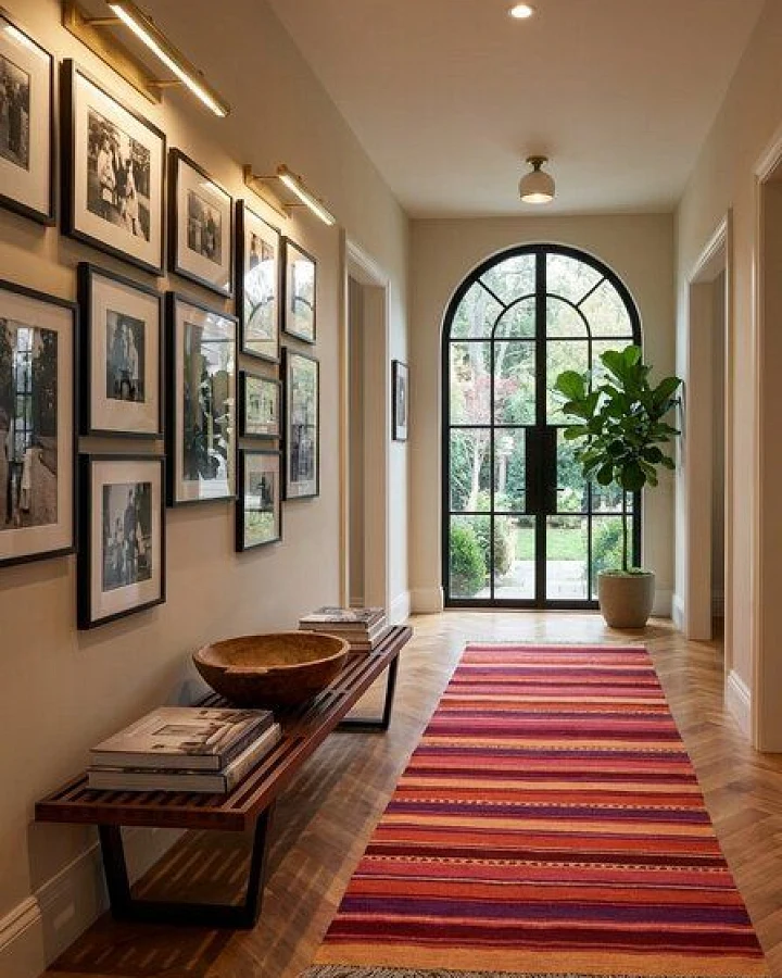 Kelim Gashgai Mehrfarbig „Rugtales“ aus Schurwolle, 63x197 cm