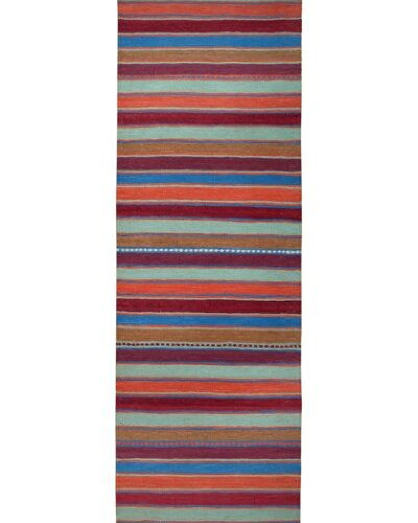 Kelim Gashgai Mehrfarbig „Rugtales“ aus Schurwolle, 64x204 cm – Ansicht 3