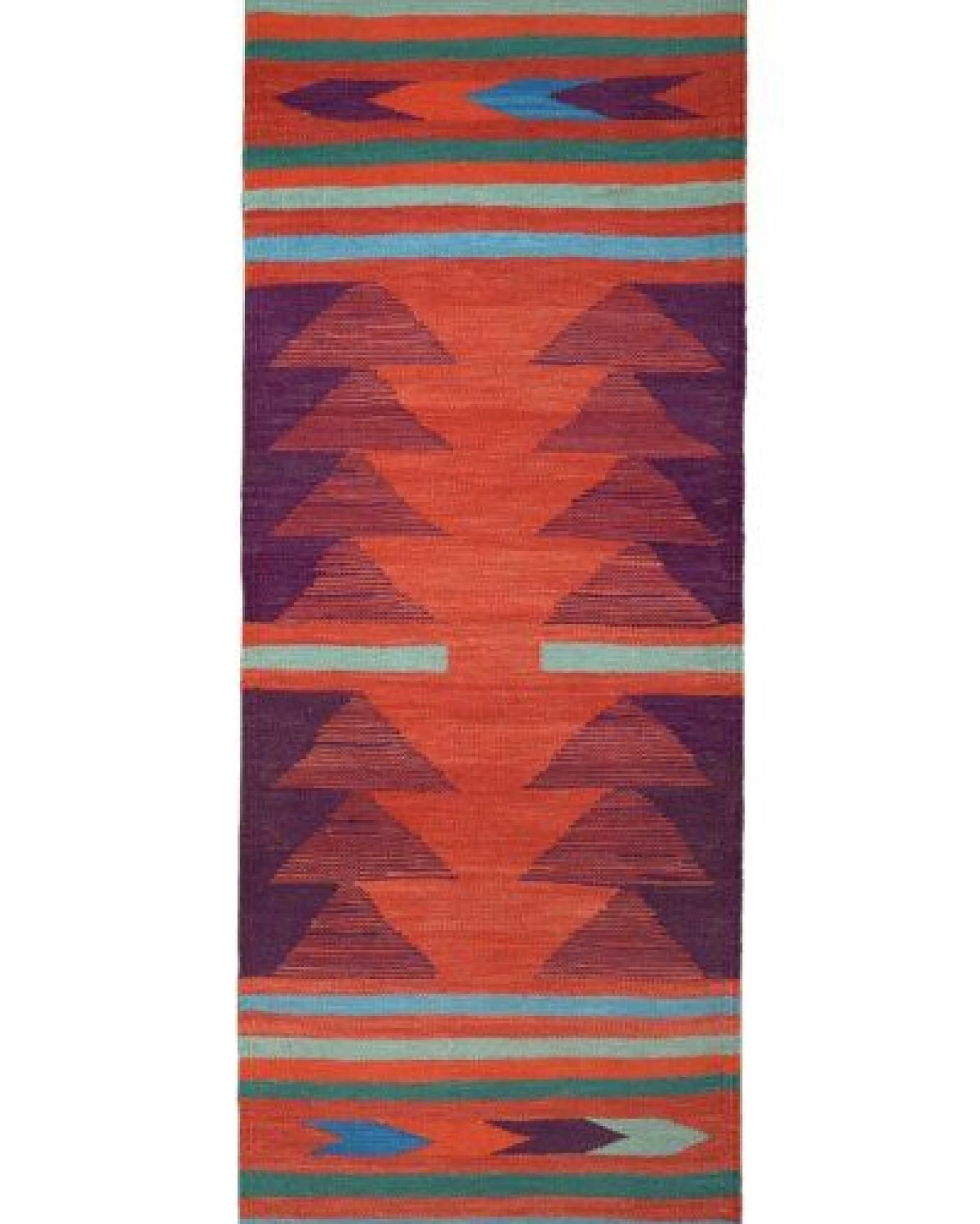 Kelim Gashgai Mehrfarbig „Rugtales“ aus Schurwolle, 66x190 cm – Ansicht 3