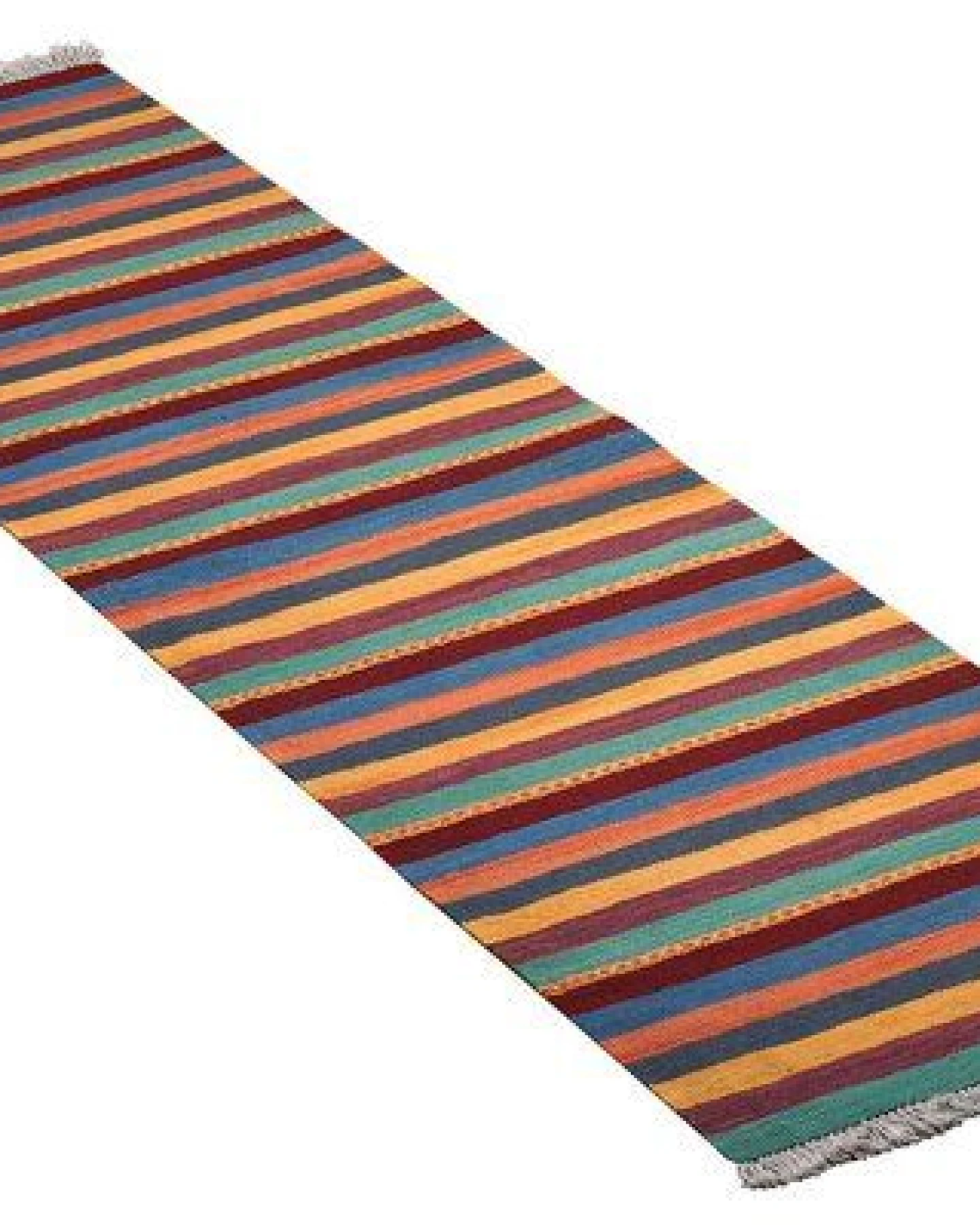 Kelim Gashgai Mehrfarbig „Rugtales“ aus Schurwolle, 66x204 cm – Ansicht 4