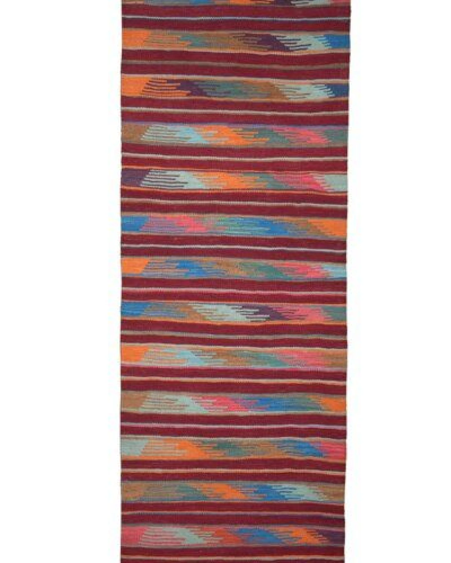 Kelim Gashgai Mehrfarbig „Rugtales“ aus Schurwolle, 68x197 cm – Ansicht 3