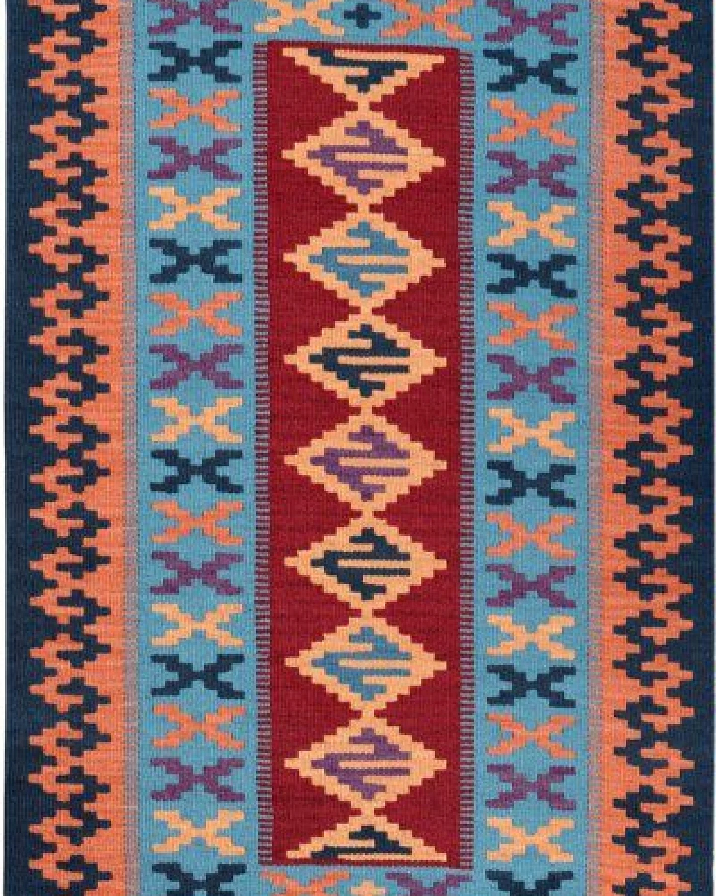 Kelim Gashgai Mehrfarbig „Rugtales“ aus Schurwolle, 84x123 cm – Ansicht 3