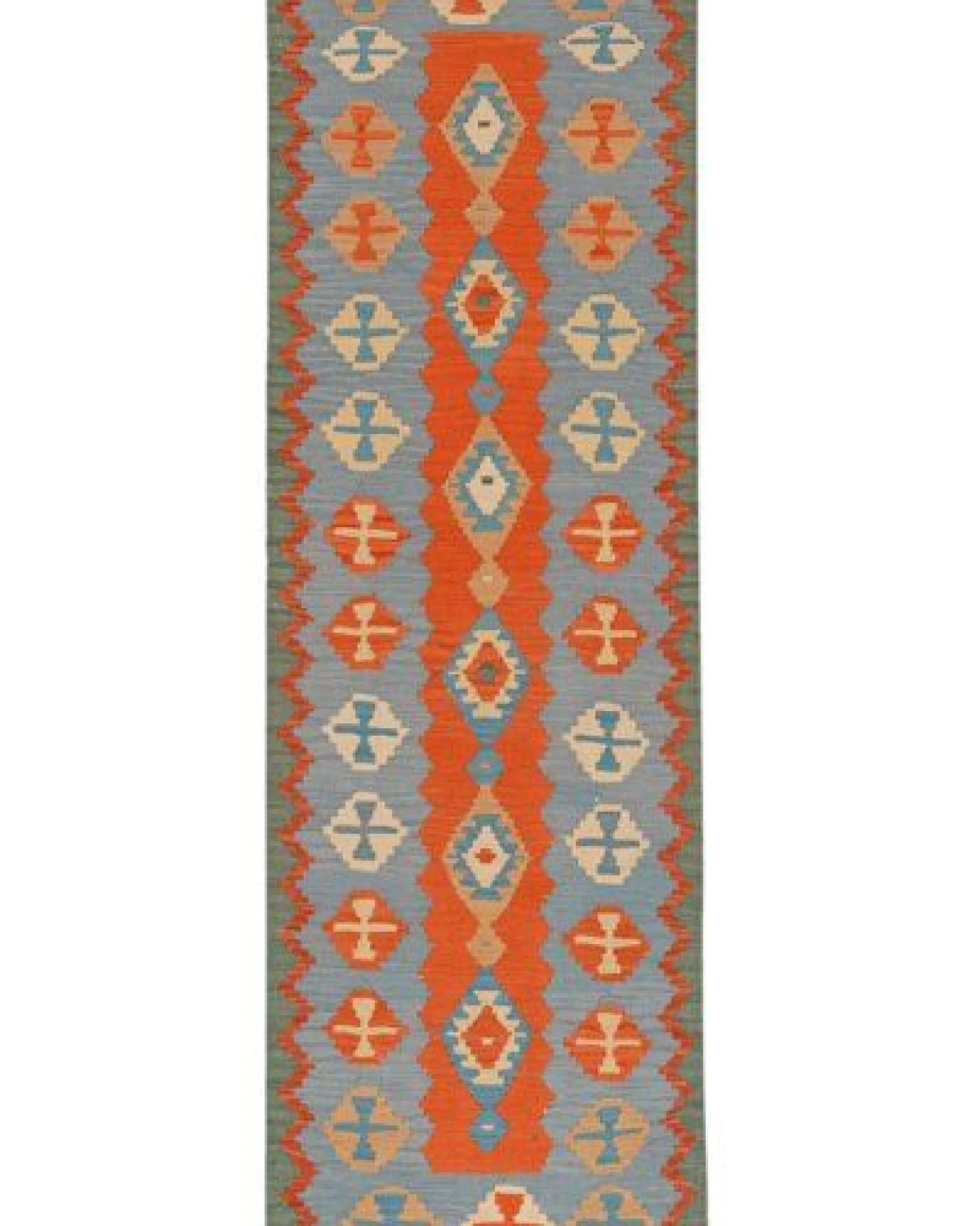 Kelim Gashgai Mehrfarbig „Rugtales“ aus Schurwolle, 86x295 cm – Ansicht 3