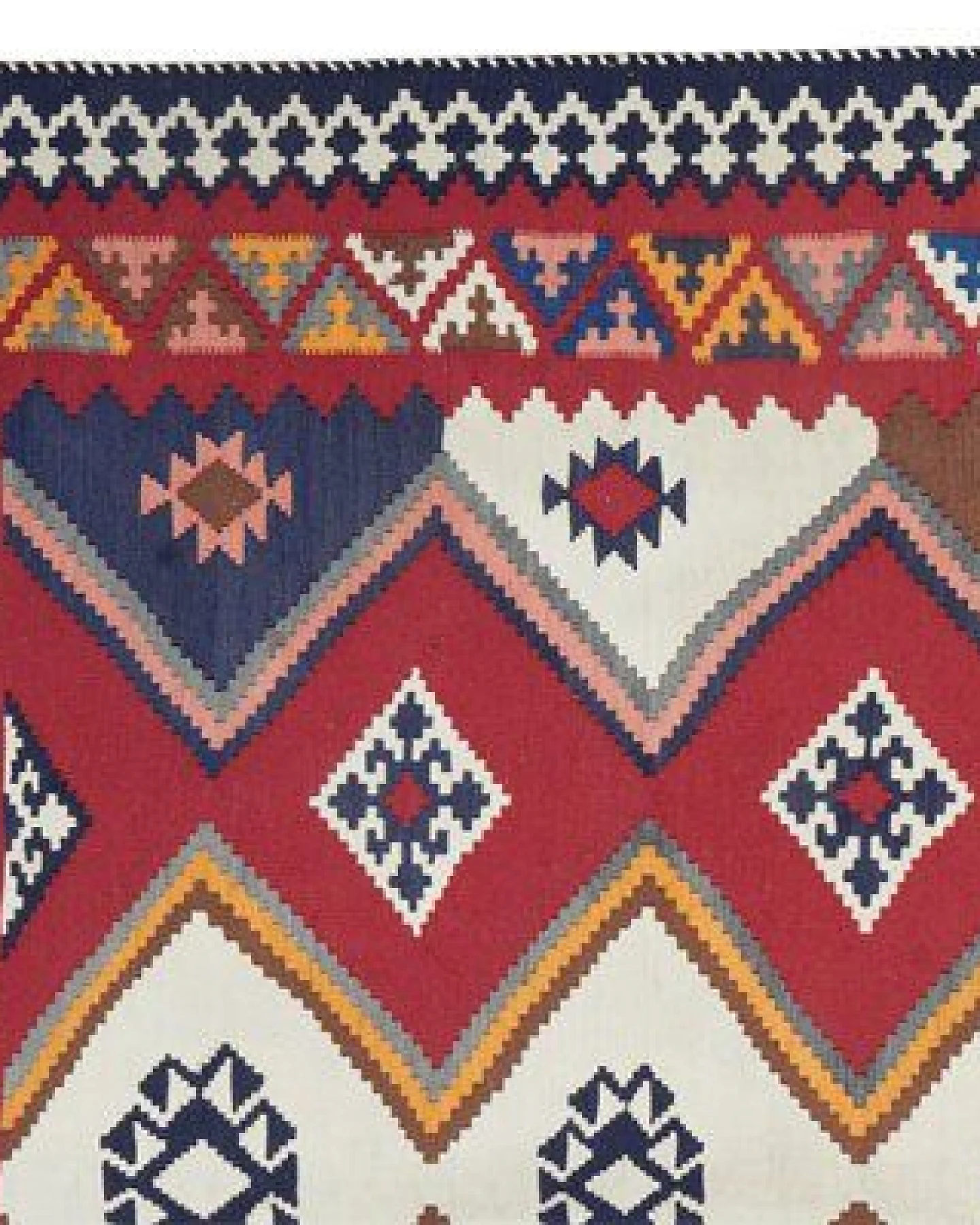 Kelim Gashgai Old Rot „Rugtales“ aus Schurwolle, 159x246 cm – Ansicht 4