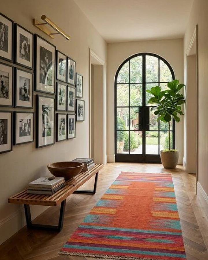 Kelim Gashgai Orange „Rugtales“ aus Schurwolle, 68x188 cm