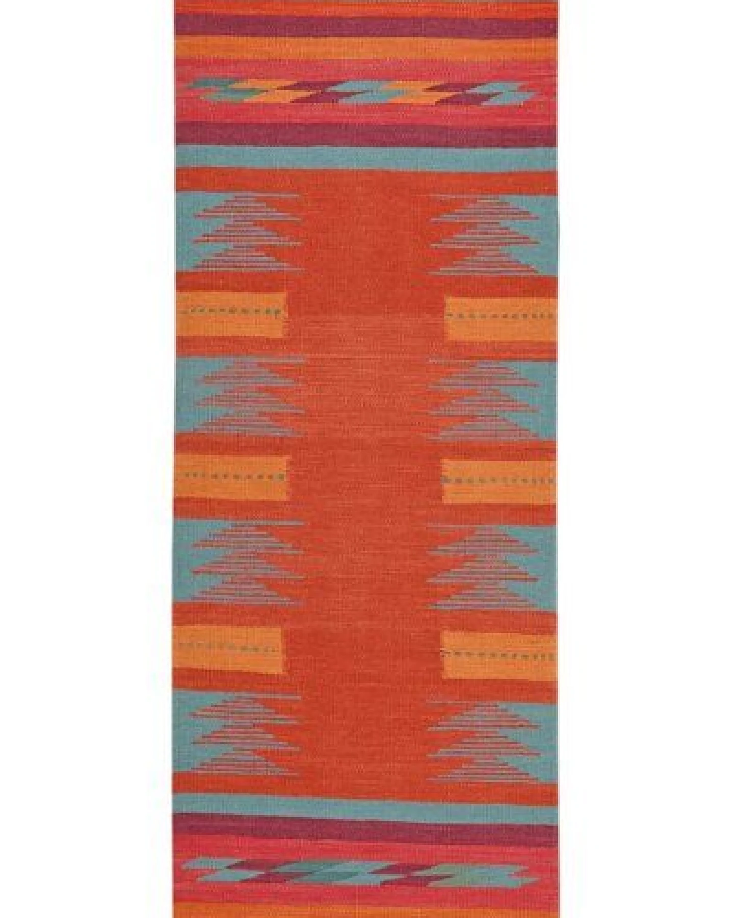 Kelim Gashgai Orange „Rugtales“ aus Schurwolle, 68x188 cm – Ansicht 3
