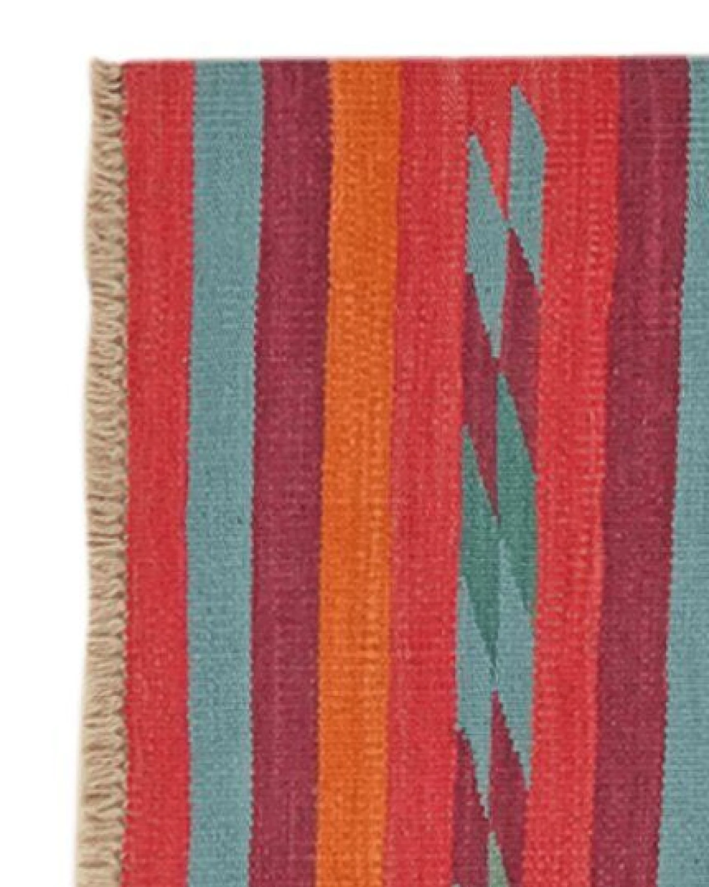 Kelim Gashgai Orange „Rugtales“ aus Schurwolle, 68x188 cm – Ansicht 4