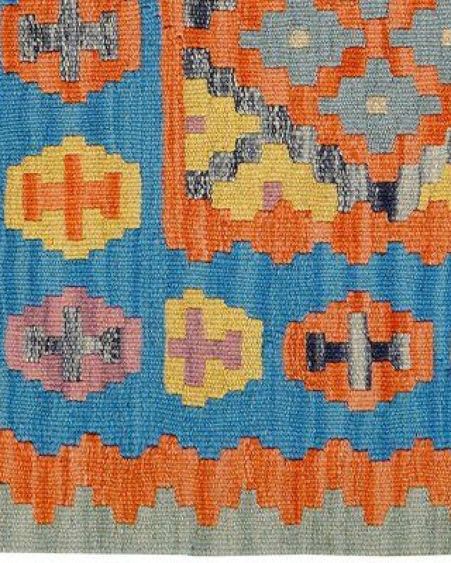 Kelim Gashgai Orange „Rugtales“ aus Schurwolle, 84x131 cm – Ansicht 4