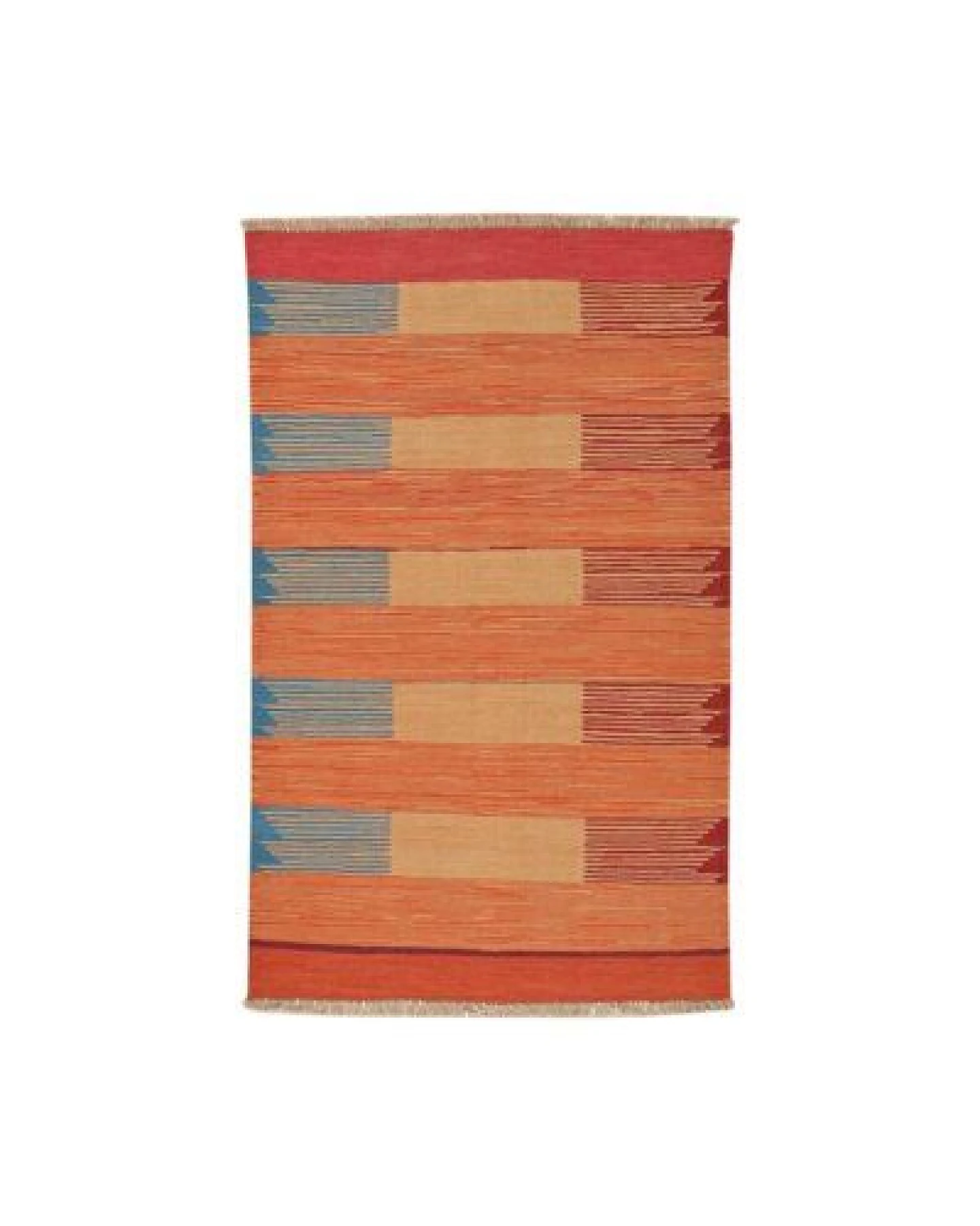 Kelim Gashgai Orange „Rugtales“ aus Schurwolle, 93x150 cm – Ansicht 3