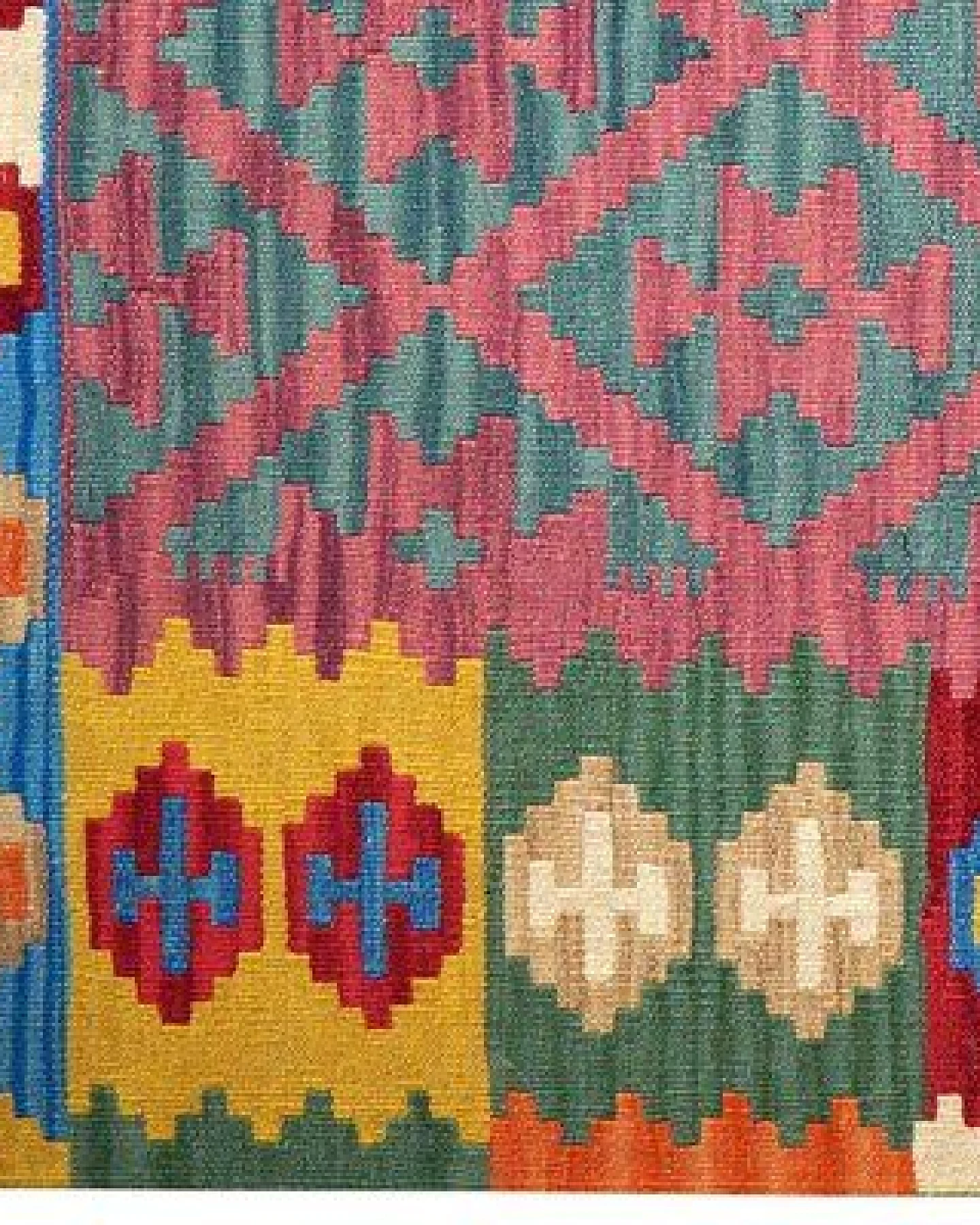 Kelim Gashgai Rosa „Rugtales“ aus Schurwolle, 151x193 cm – Ansicht 4